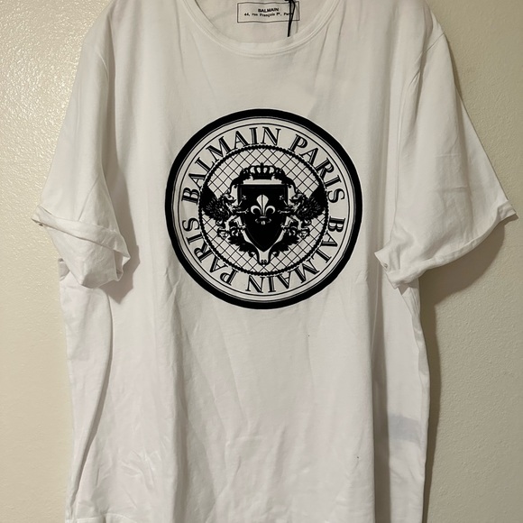 BNWT Balmain T-Shirt in white size 44 unisex - Picture 2 of 5